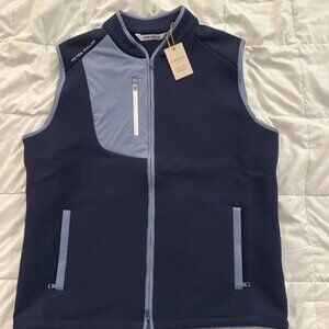 Peter Millar Crown Sport Squallblock Golf Vest Navy $225 NWT